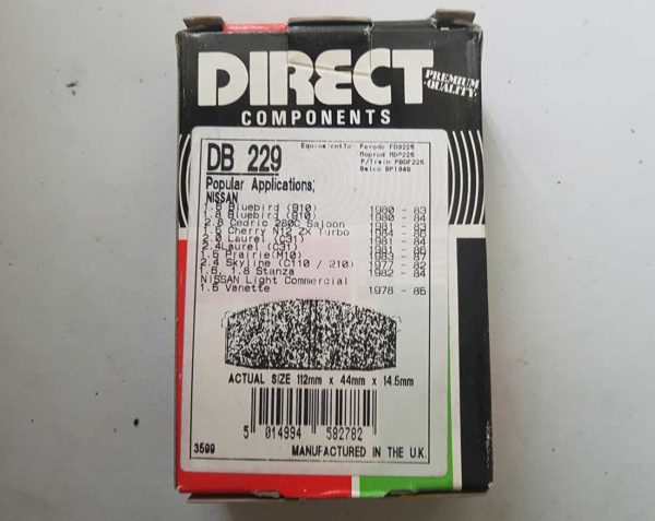 Direct Components Disc Brake Pads DB229 Box