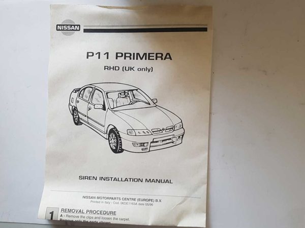 Nissan Primera P11 Siren Kit Instructions